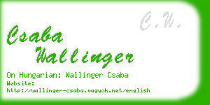 csaba wallinger business card